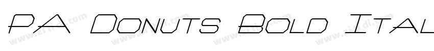 PA Donuts Bold Itali字体转换